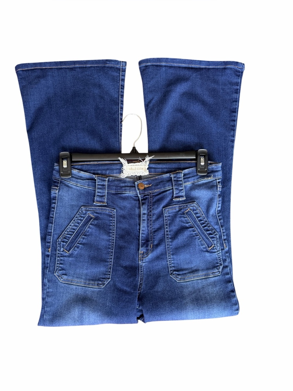 Alter’d State 30/11 Petite Short Flare Jeans Stretch Utility Pocket